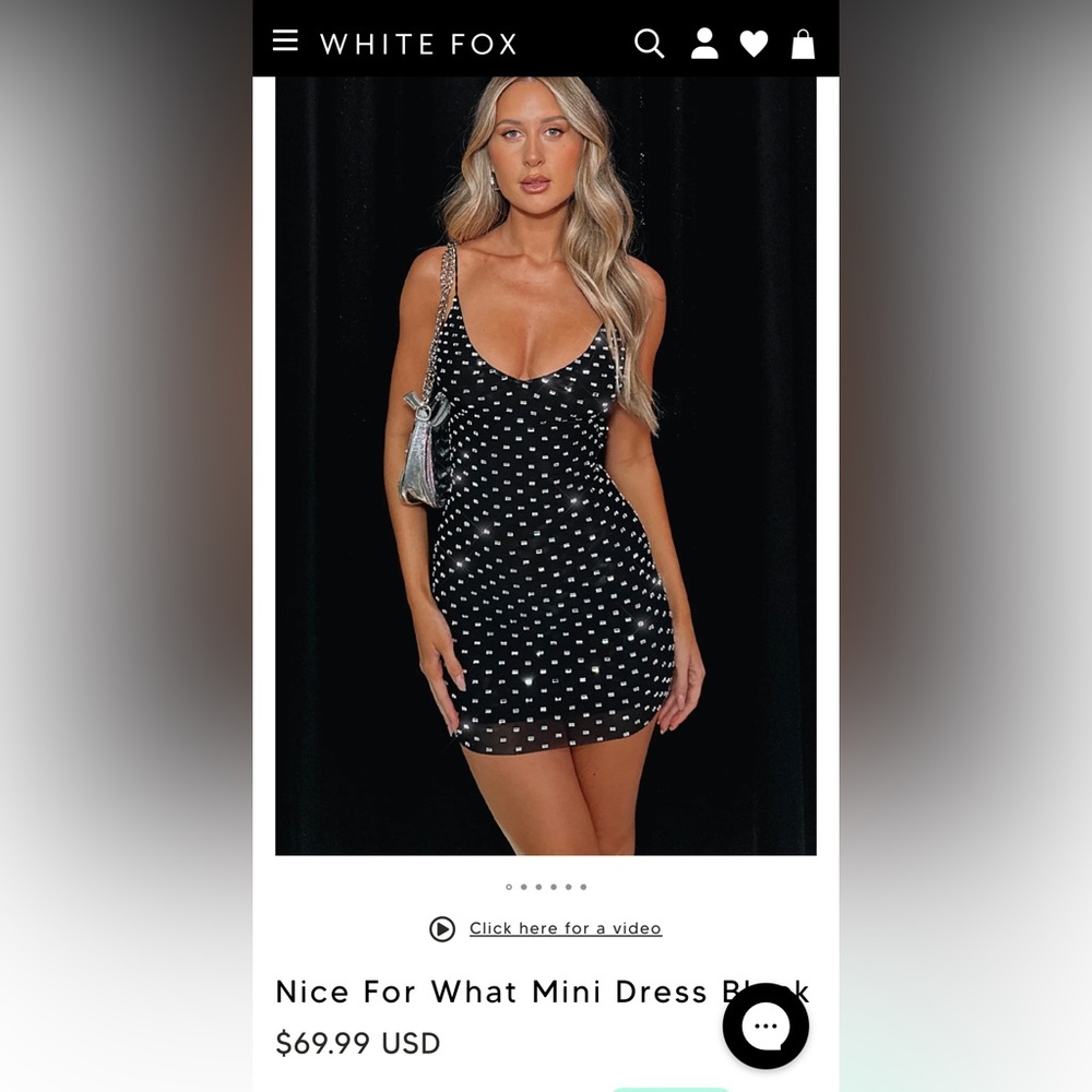 Nice For What Mini Black Dress white fox